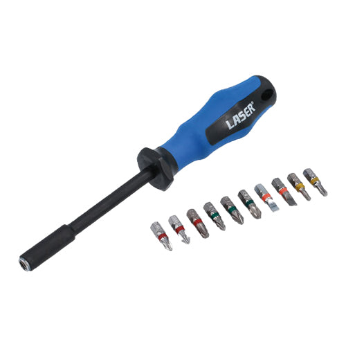 Laser tools 10-in-one screwdriver and bit set