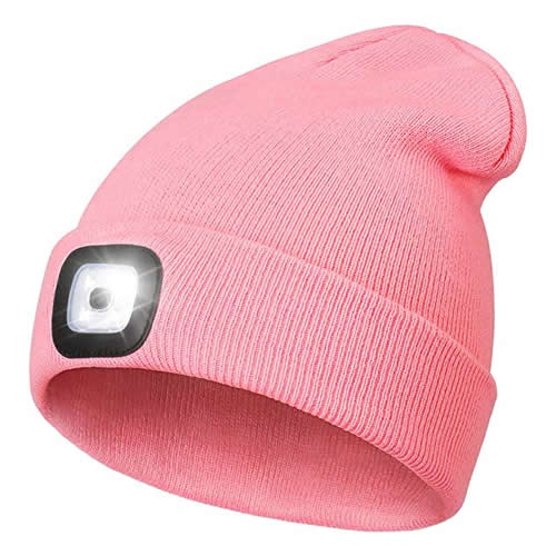 LED Beanie Hat pink