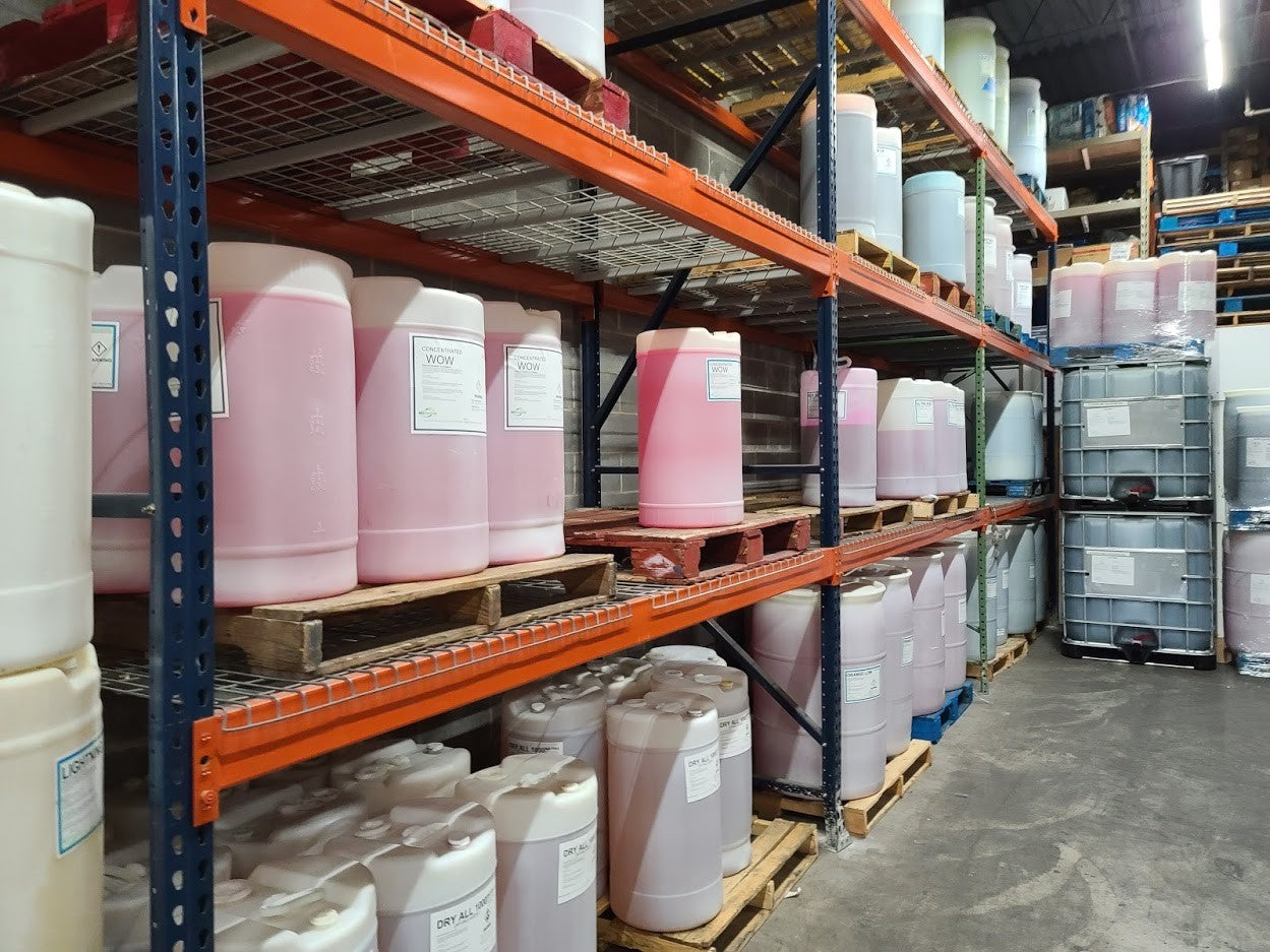 Bulk automotive cleaning chemicals and lubricants
