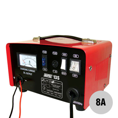 12V 8A metal cased battery charger