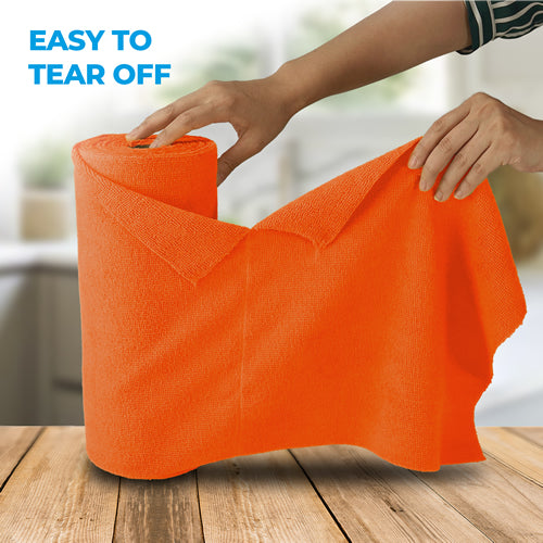 roll of 50 microfiber cloths