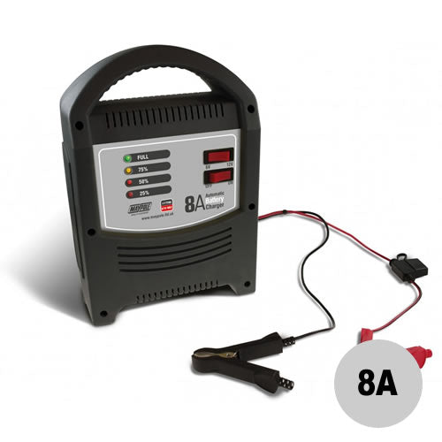 6/12V 8A LED automatic battery charger