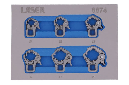 Ratchet Flare Nut Wrench Set 3/8"D 10mm - 19mm