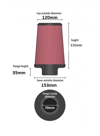 APP Air Filter 70mm