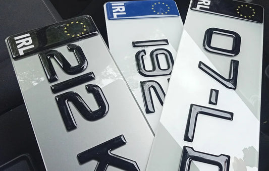 3D gel number plate (TINTED) PAIR OF PLATES