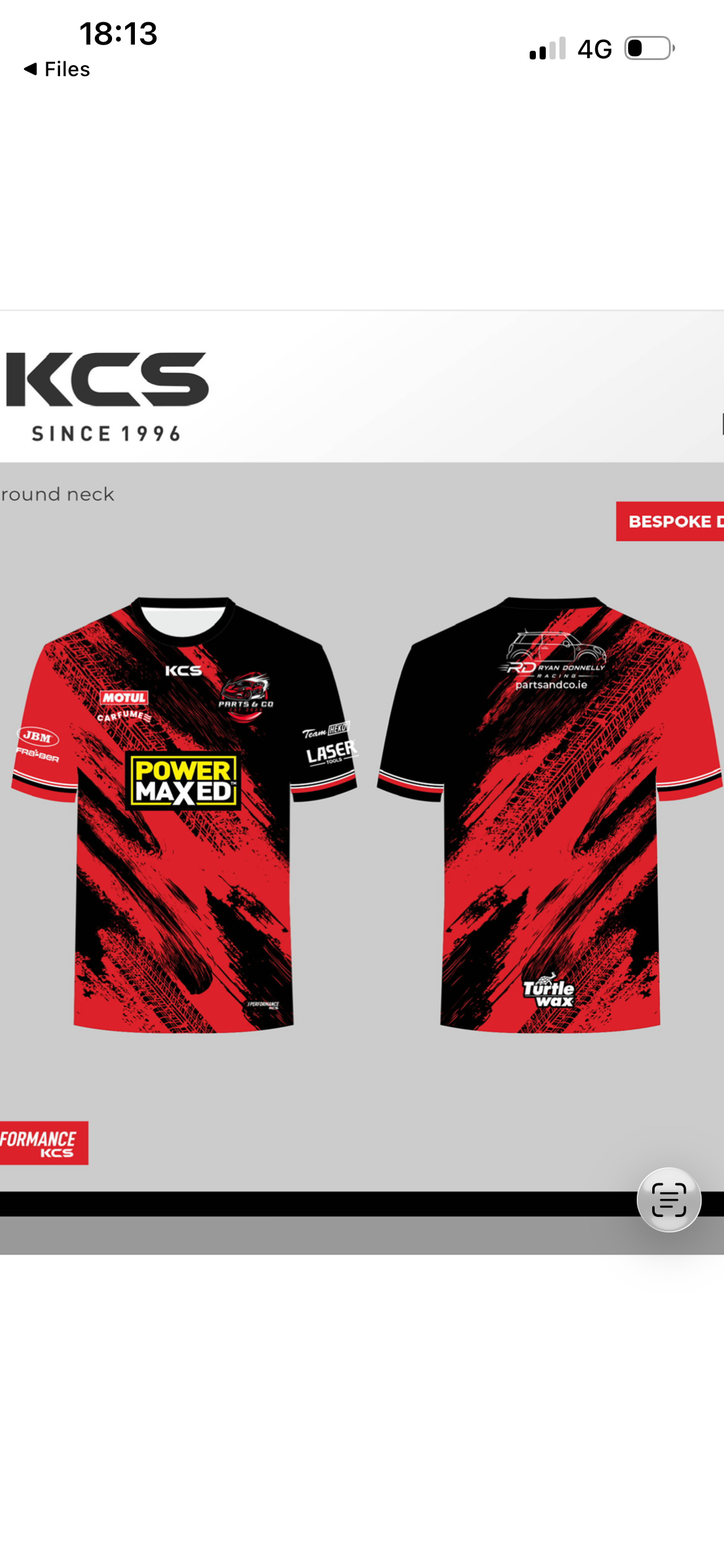 Parts and Co Jersey LADIES SIZES pre order