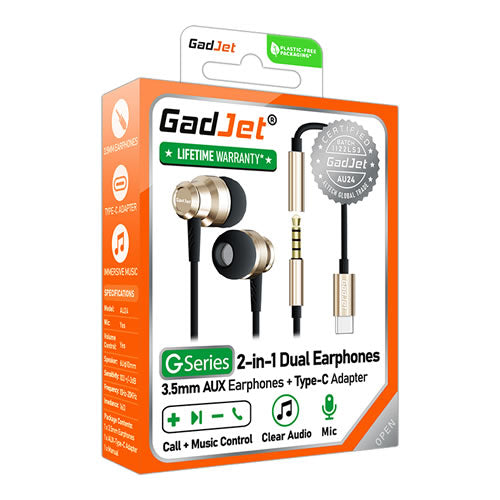 2 in 1 dual earphones