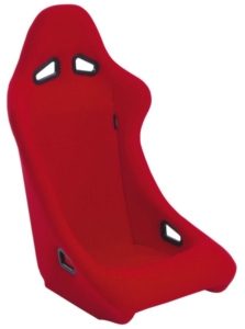 universal fixed back bucket seat RED